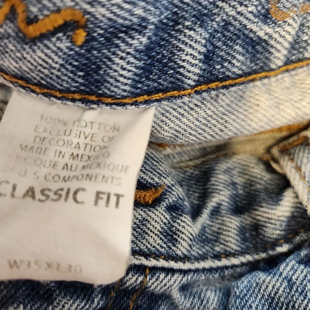 Vintage Eddie Bauer Jeans Mens 34x29* Classic Fit Straight Denim Workwear